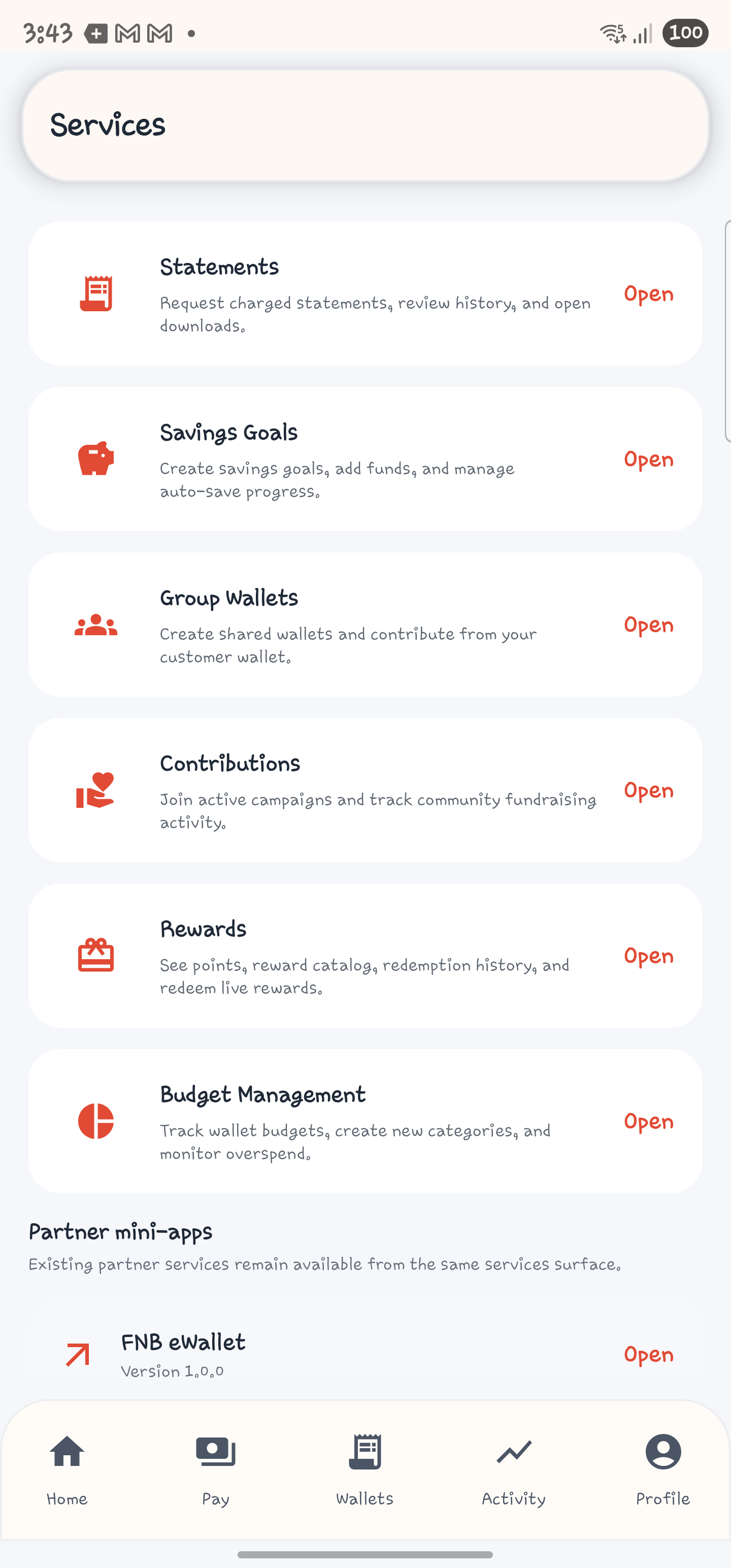 Customer mobile services